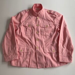 Alex Mill Women’s Utility Field Jacket XL Pink Military Officer Style Cotton Cho